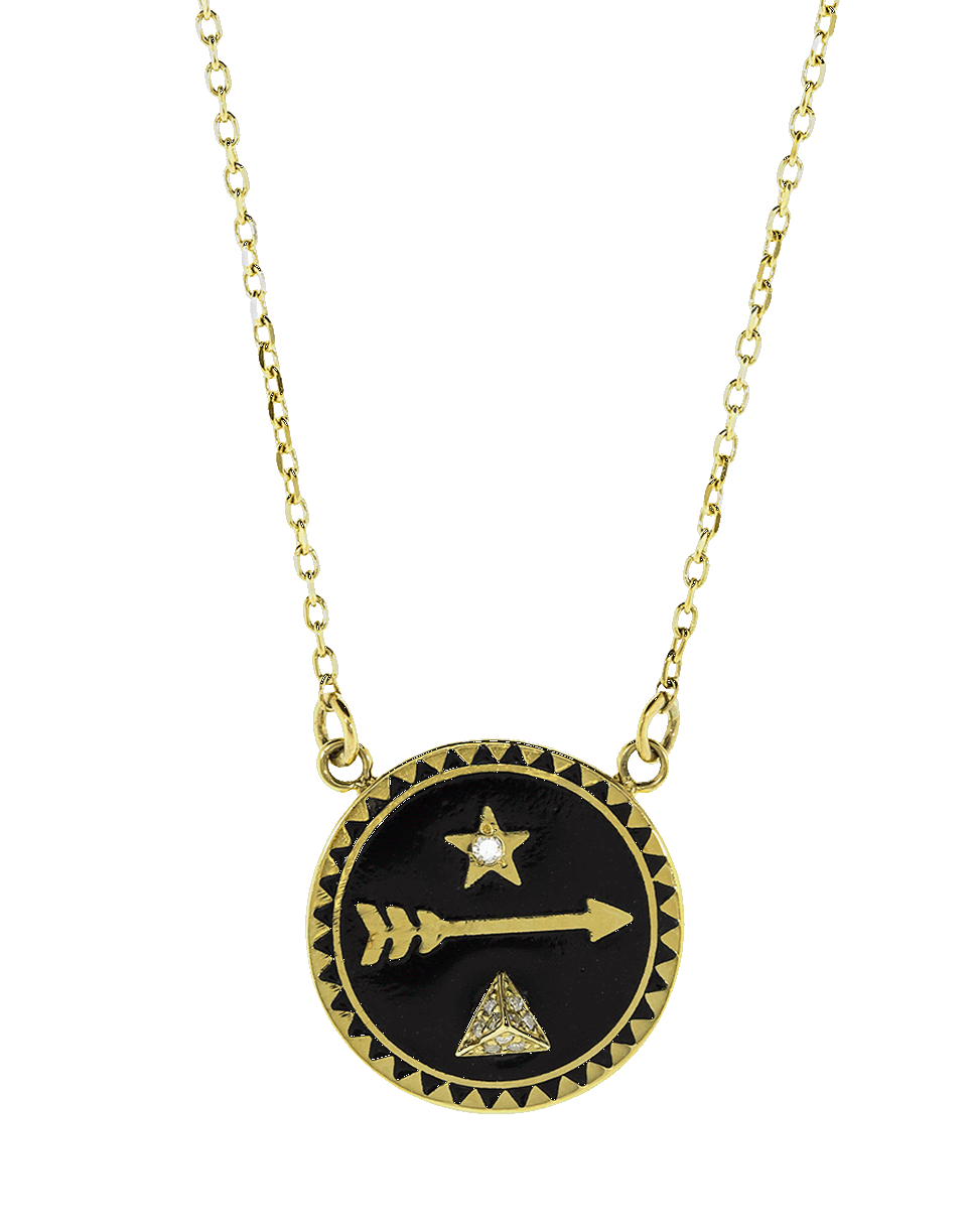 FOUNDRAE-Dream Enamel Medallion Necklace-YELLOW GOLD