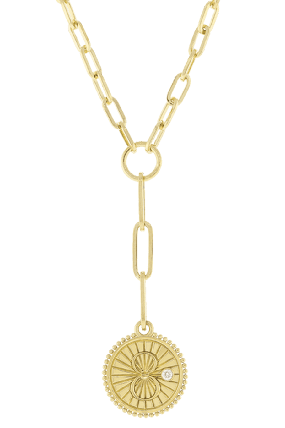 FOUNDRAE-Karma Medallion Necklace-YELLOW GOLD