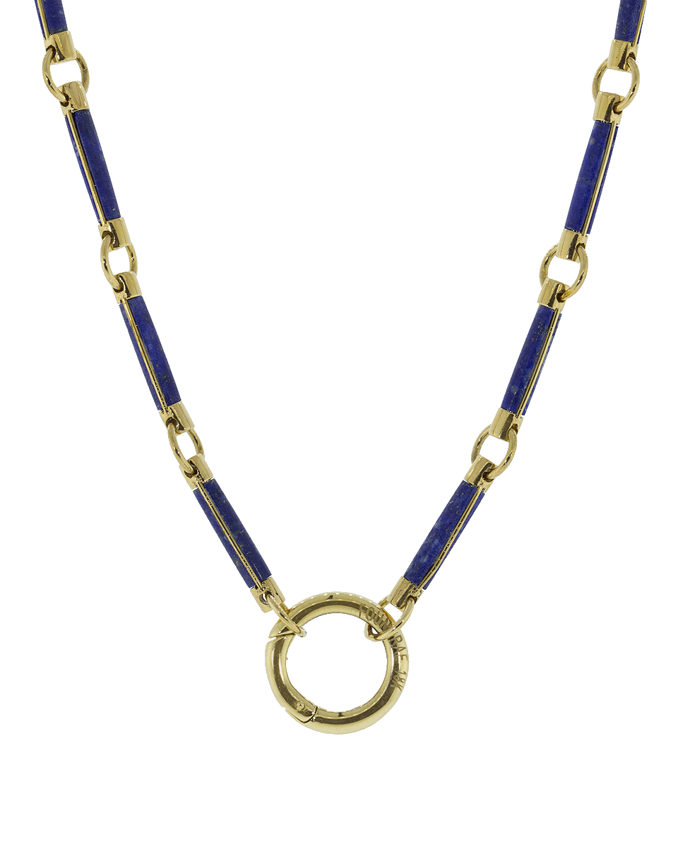 FOUNDRAE-Lapis Element Open Chain Necklace-YELLOW GOLD