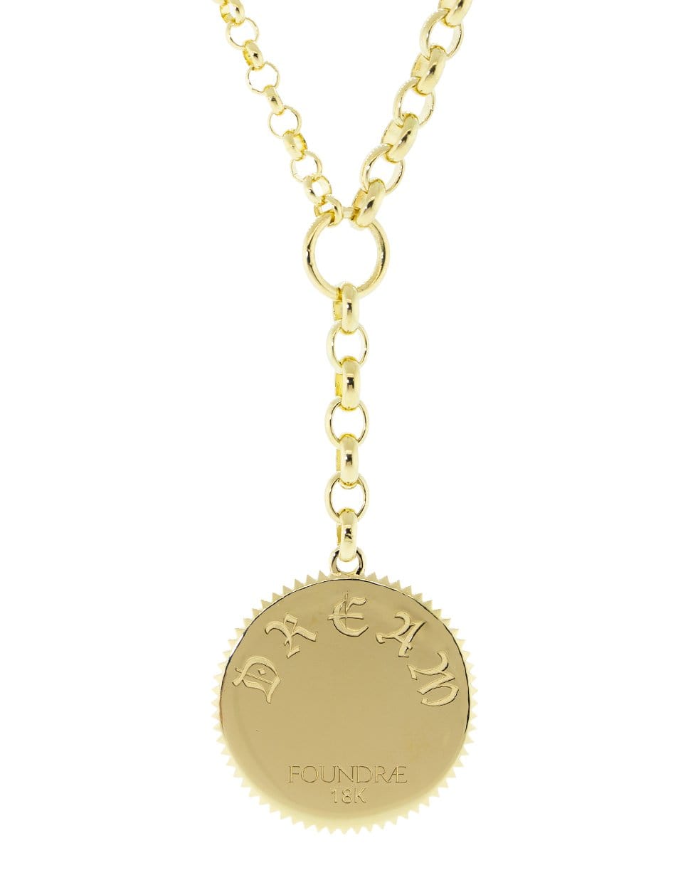 FOUNDRAE-Large Dream Medallion Belcher Necklace-YELLOW GOLD