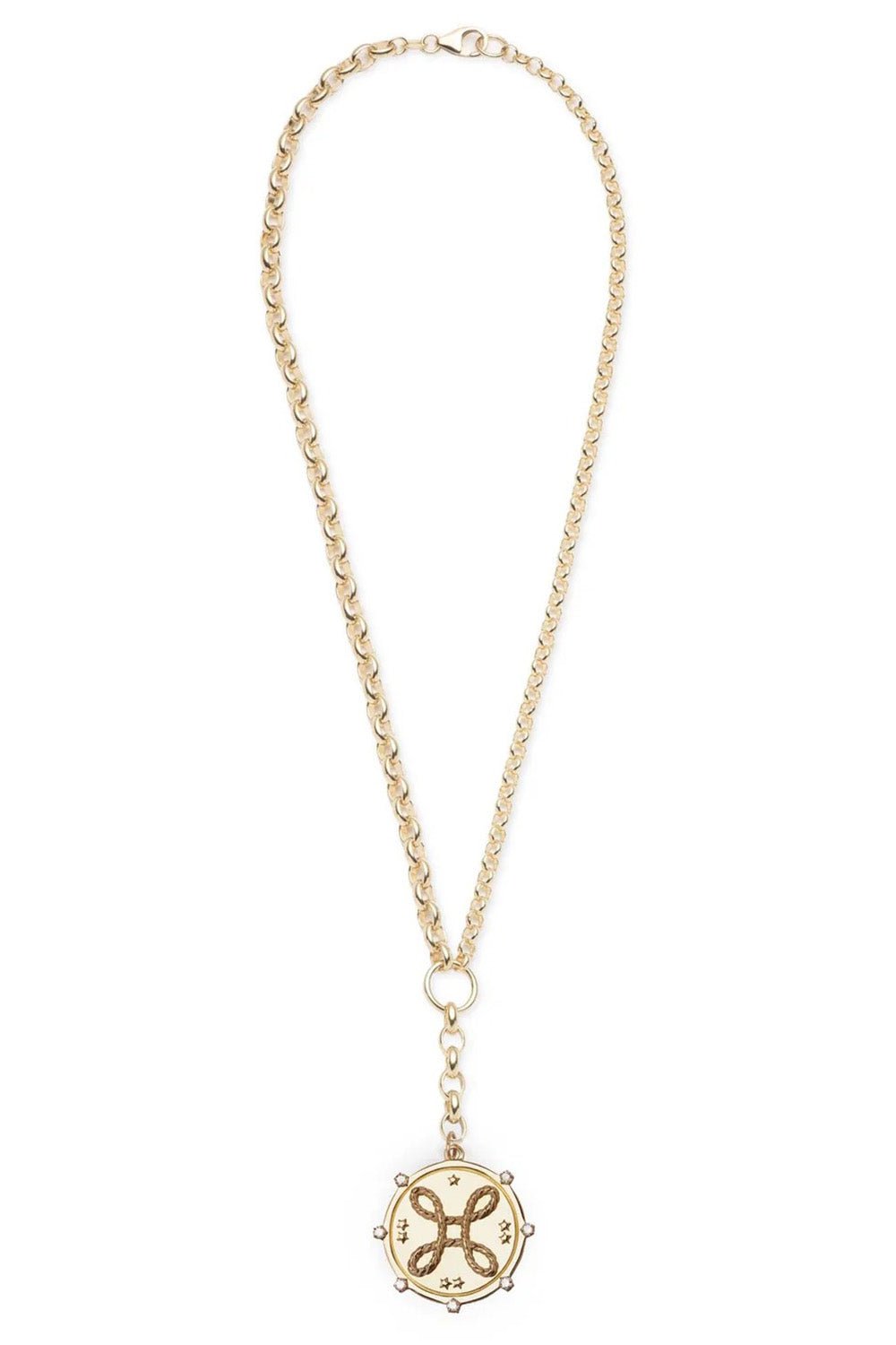 FOUNDRAE-Large Love Belcher Necklace-YELLOW GOLD