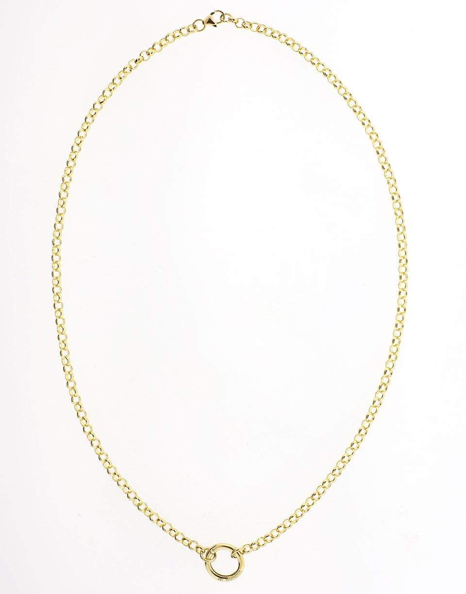 FOUNDRAE-Medium Belcher Open Link Necklace-YELLOW GOLD