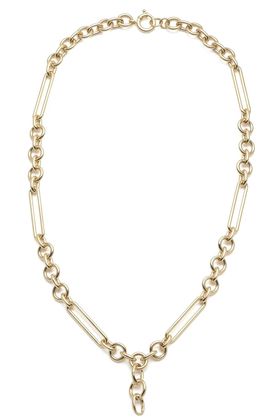 FOUNDRAE-Midsize Mixed Clip Chain-YELLOW GOLD