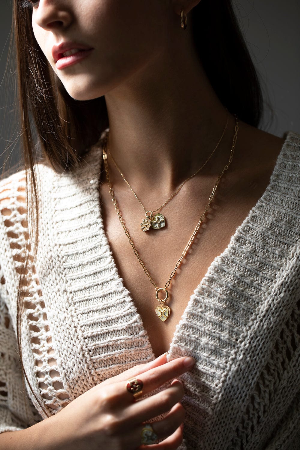 FOUNDRAE-Mini Love Story Necklace-YELLOW GOLD