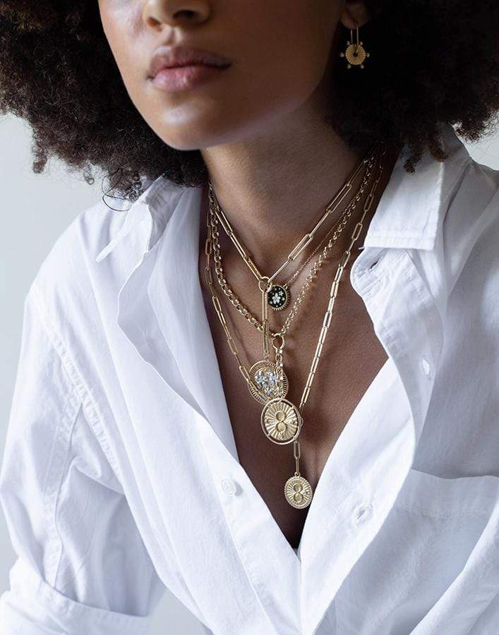 FOUNDRAE-Resilience Clip Chain Necklace-YELLOW GOLD