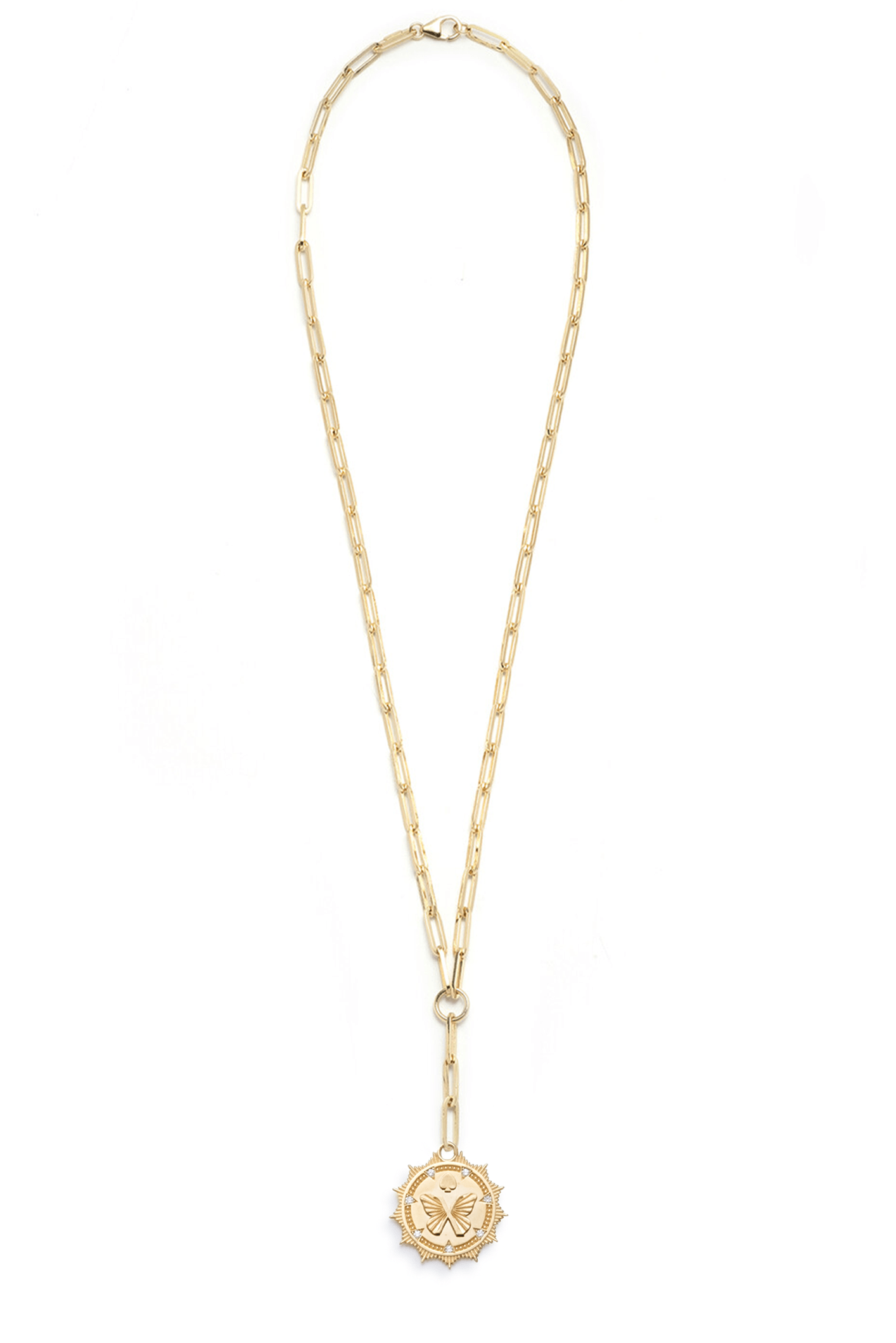 FOUNDRAE-Reverie Classic Fob Clip Extension Chain Necklace-YELLOW GOLD