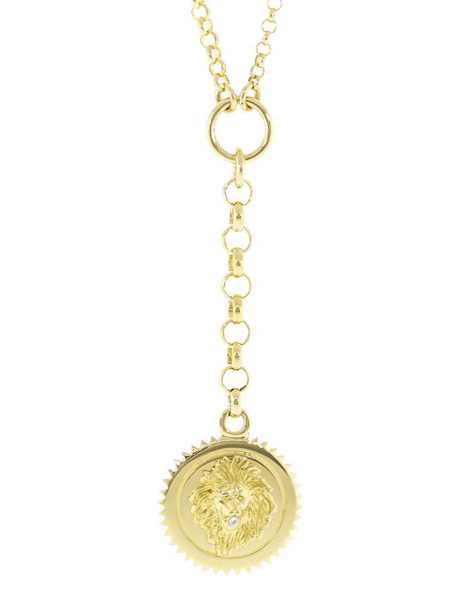FOUNDRAE-Strength Medallion Necklace-YELLOW GOLD