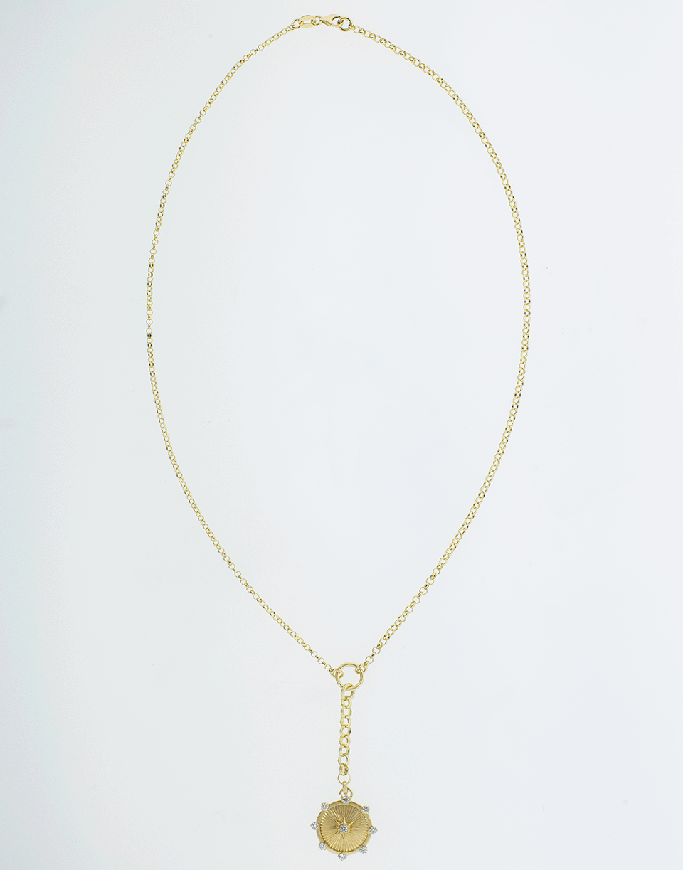 FOUNDRAE-True Love Baby Medallion Necklace-YELLOW GOLD