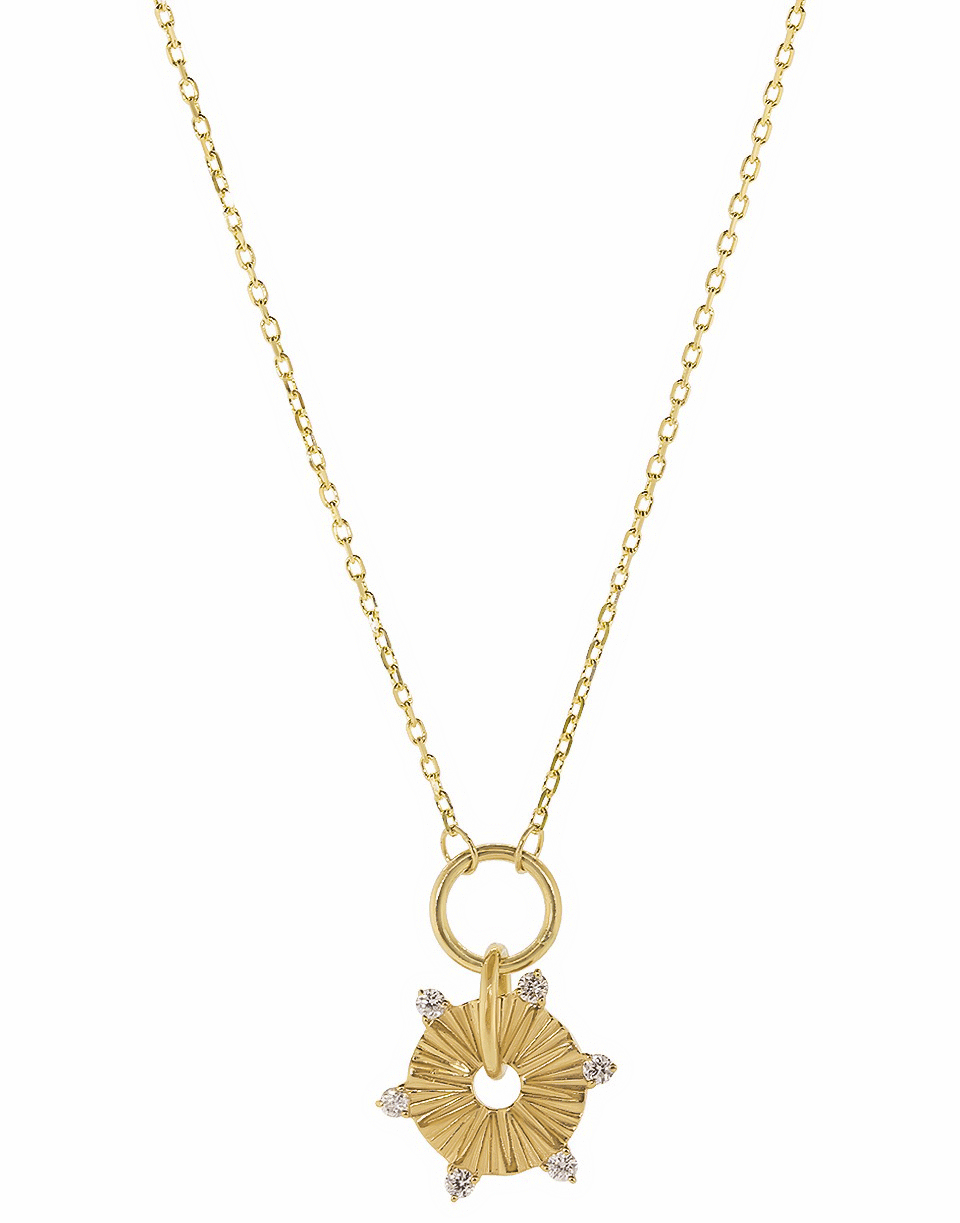 FOUNDRAE-Water Element Diamond Necklace-YELLOW GOLD