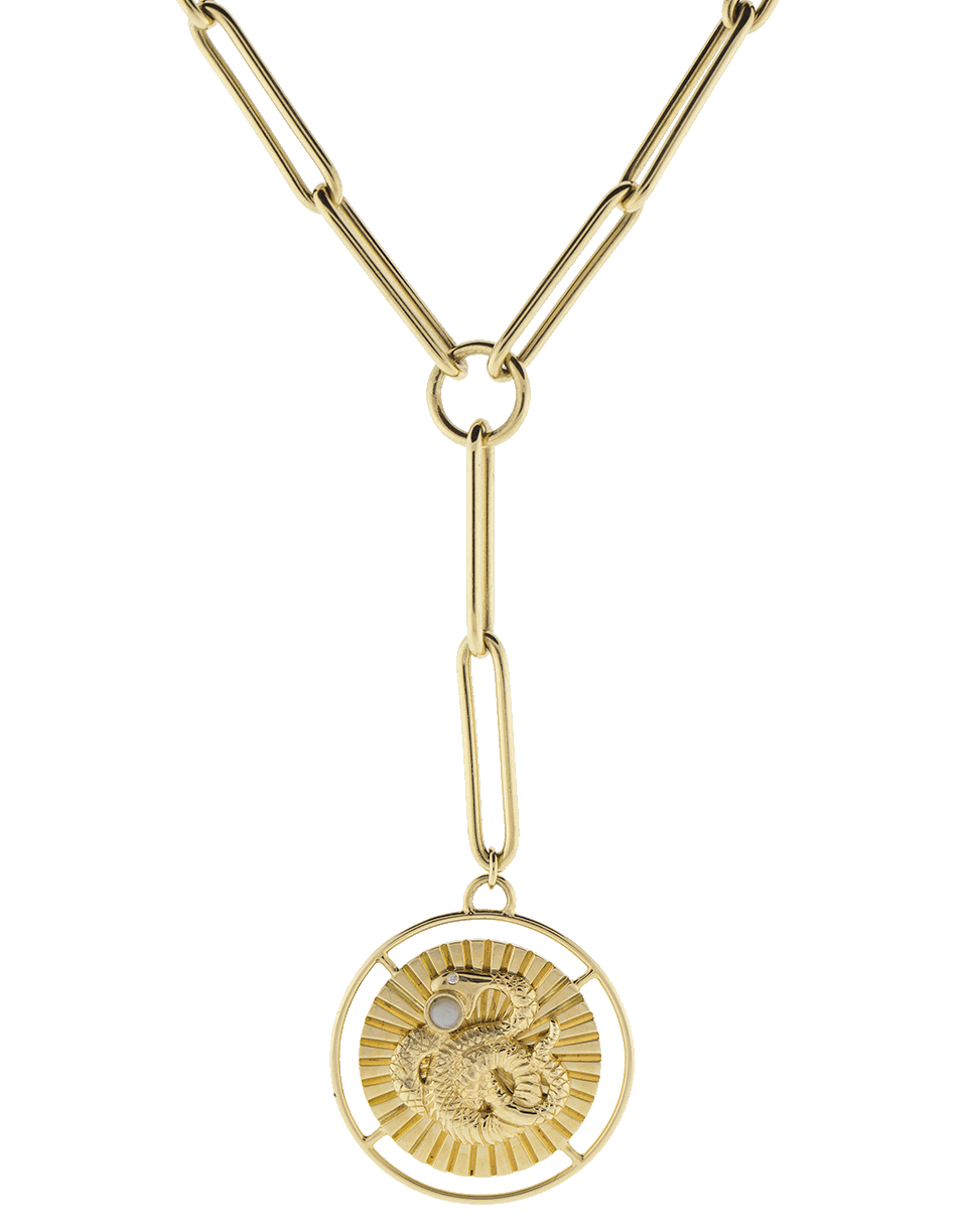 FOUNDRAE-Wholeness Medallion Necklace-YELLOW GOLD
