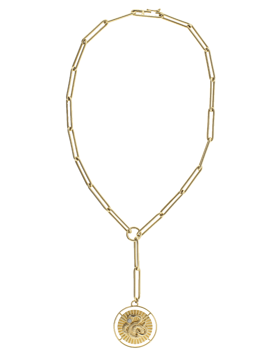 FOUNDRAE-Wholeness Medallion Necklace-YELLOW GOLD