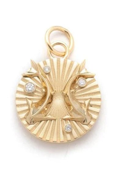 FOUNDRAE-Baby Pisces Medallion-YELLOW GOLD