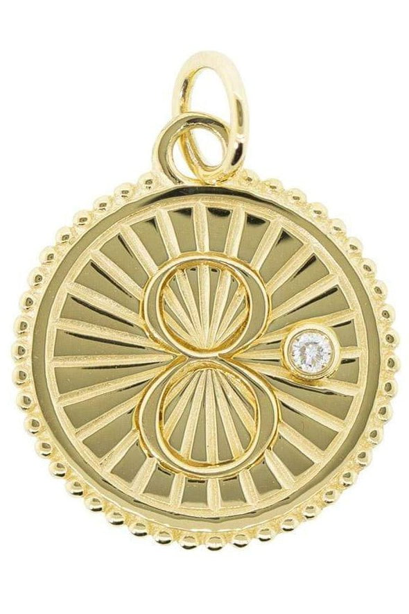 FOUNDRAE-Karma Baby Medallion-YELLOW GOLD