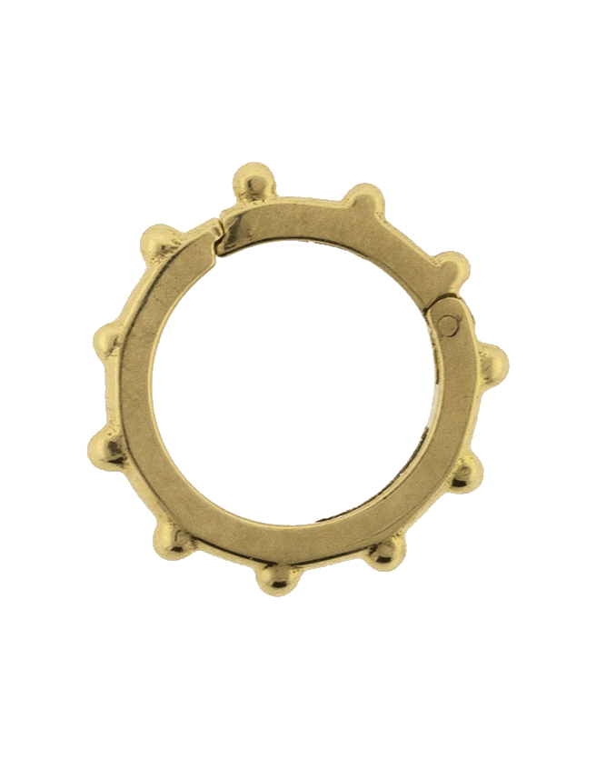 FOUNDRAE-Dotted Annex Link Clasp-YELLOW GOLD