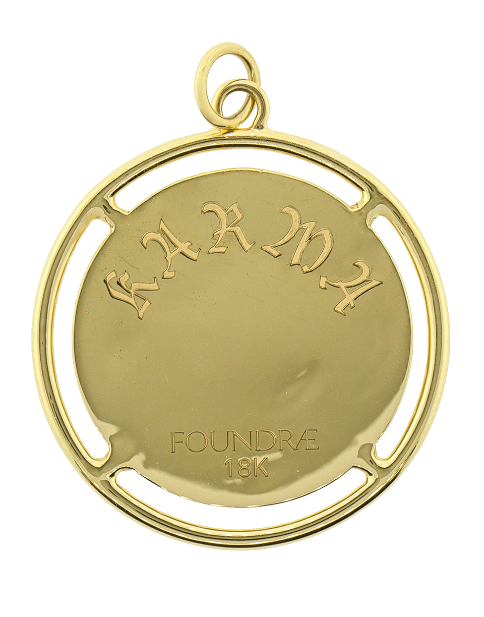 FOUNDRAE-Large Karma Pendant-YELLOW GOLD