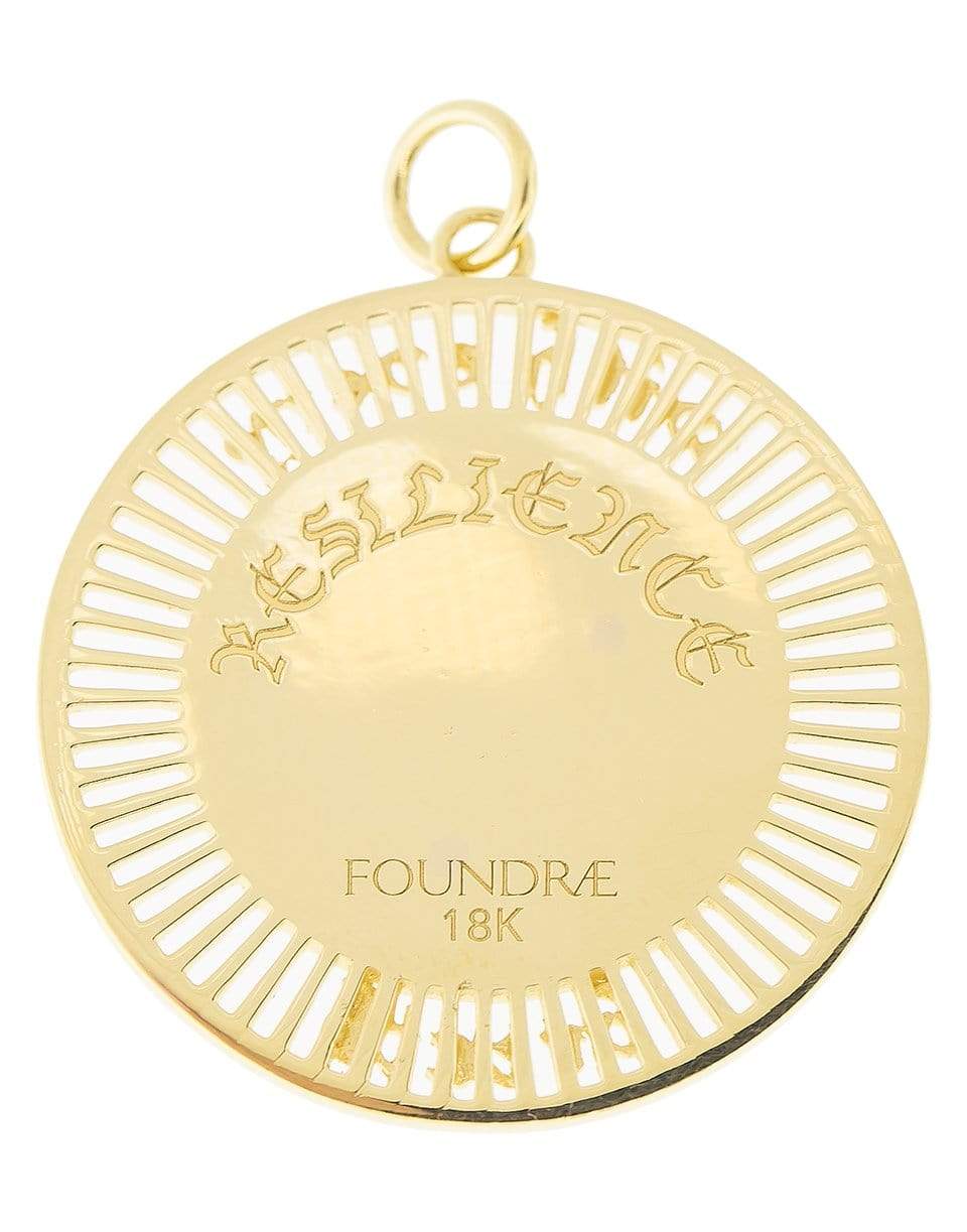 FOUNDRAE-Large Resilience Pendant-YELLOW GOLD