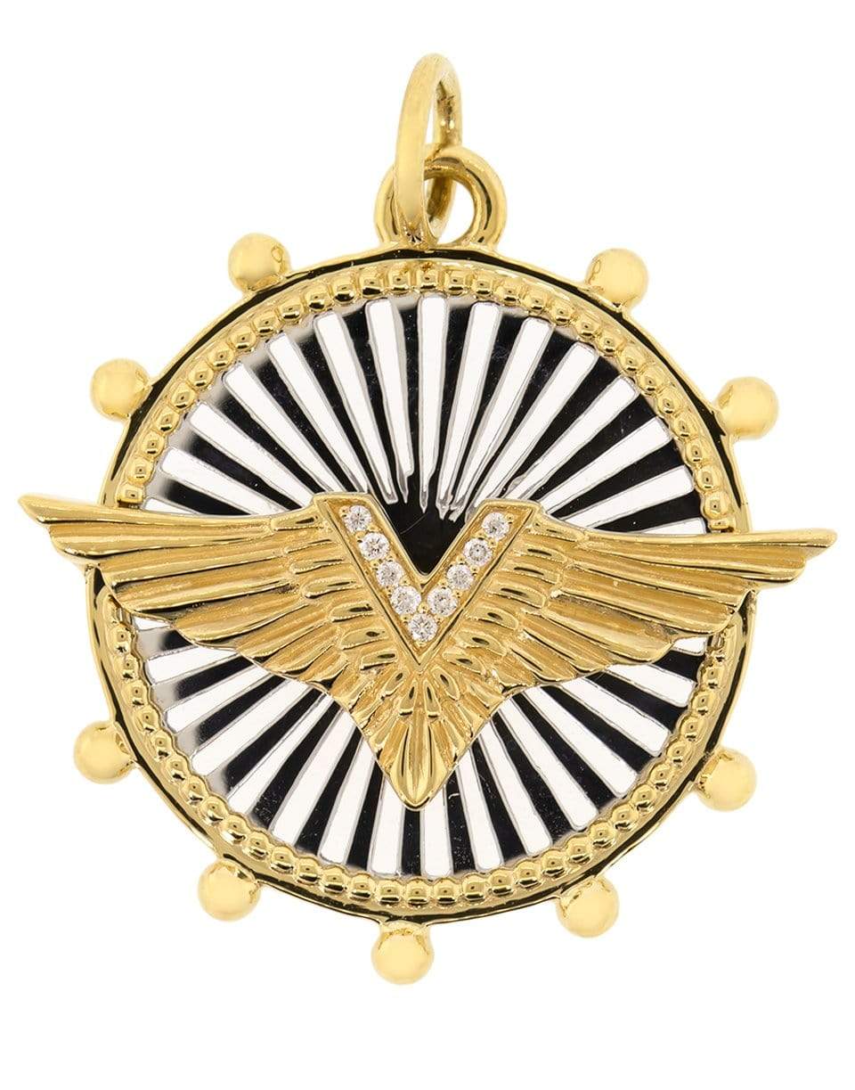 FOUNDRAE-Passion Wings Medium Medallion-YELLOW GOLD