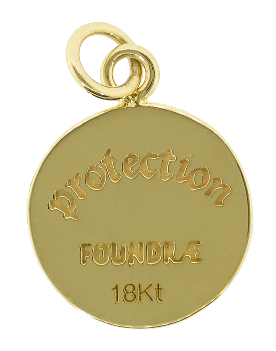 FOUNDRAE-Petite Protection Medallion-YELLOW GOLD