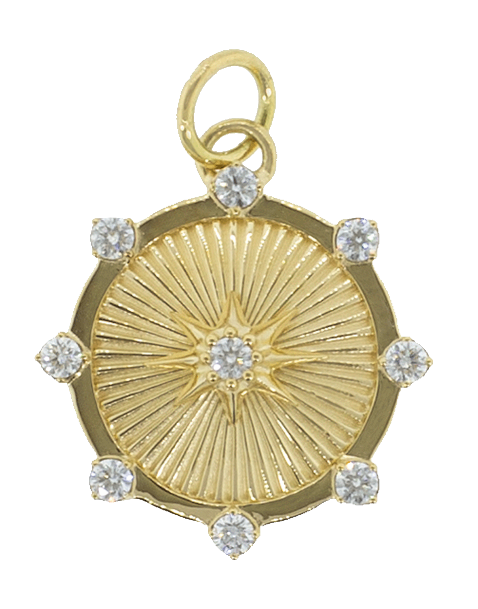 FOUNDRAE-True Love Diamond Spark Medallion Pendant-YELLOW GOLD