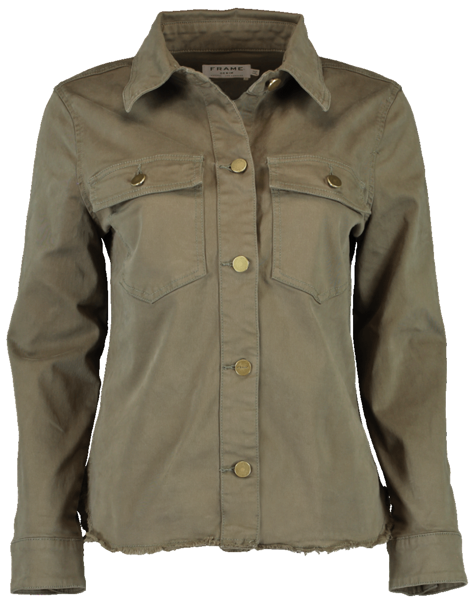 Raw Shirt Jacket CLOTHINGTOPBLOUSE FRAME DENIM   