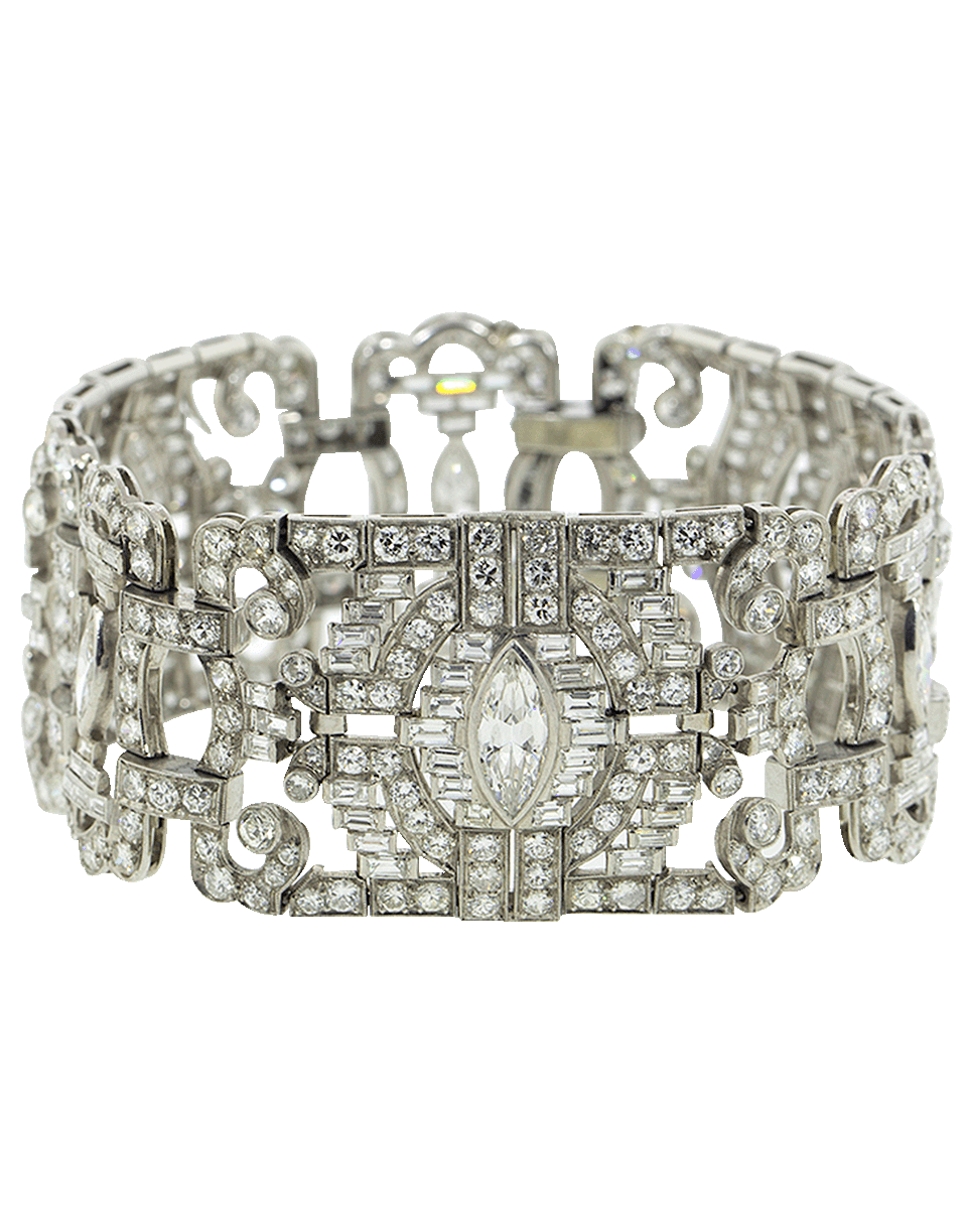 FRED LEIGHTON-Art Deco Diamond Bracelet-PLATINUM