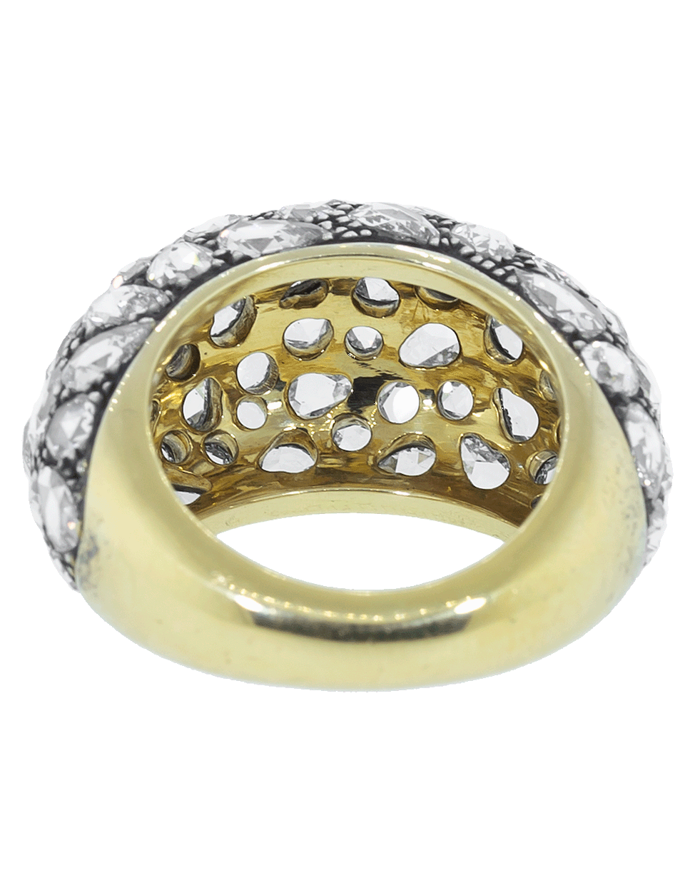 FRED LEIGHTON-Pave Dome Ring-YELLOW GOLD