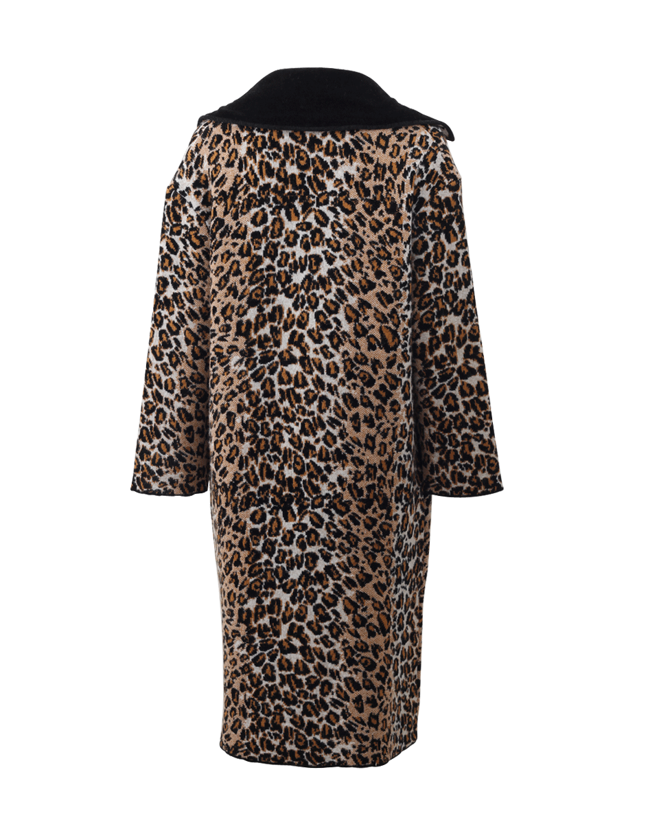 Heavy Knit Leopard Coat CLOTHINGCOATLONG FUZZI   