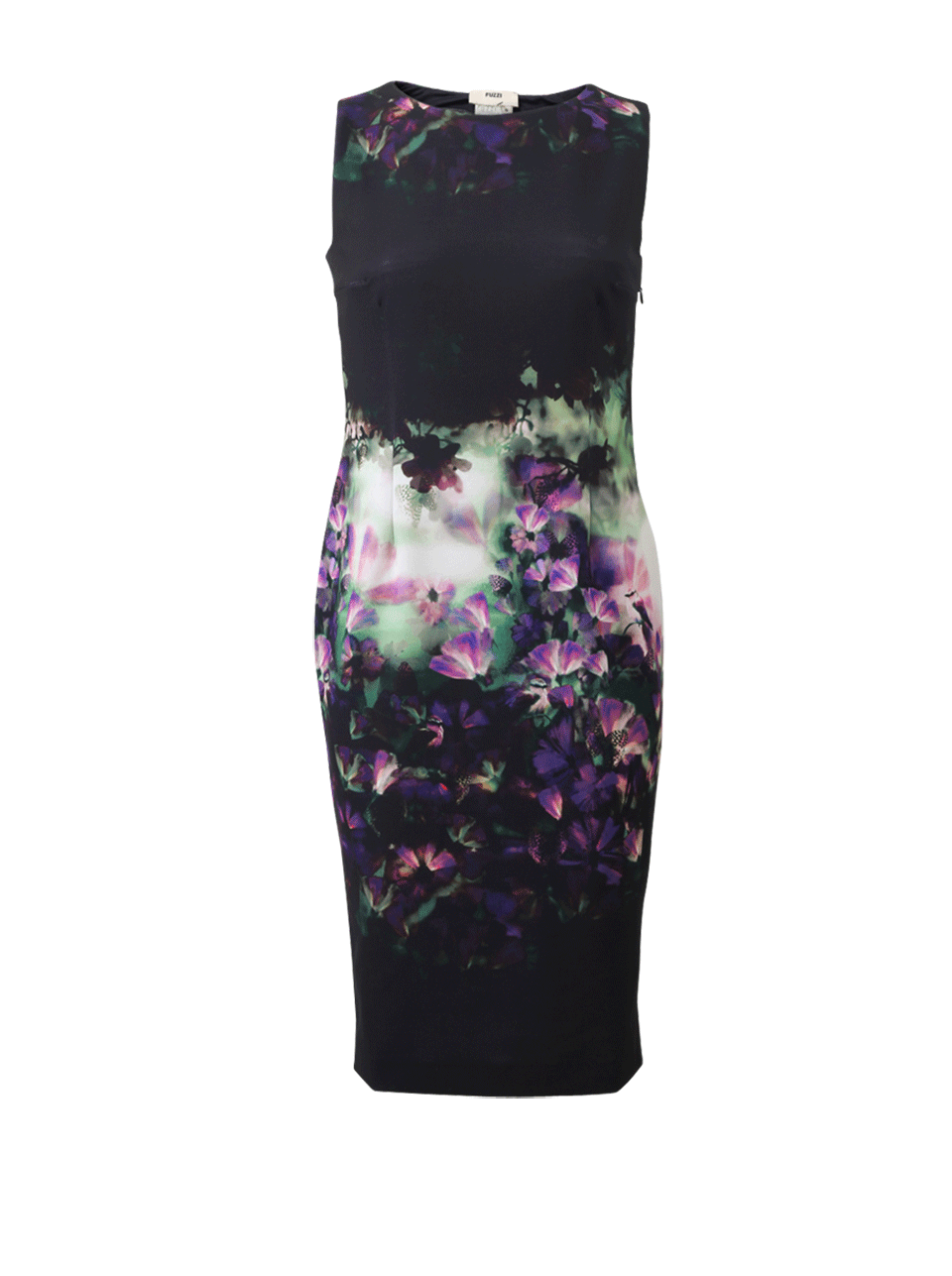 FUZZI-Floral Print Fitted Dress-
