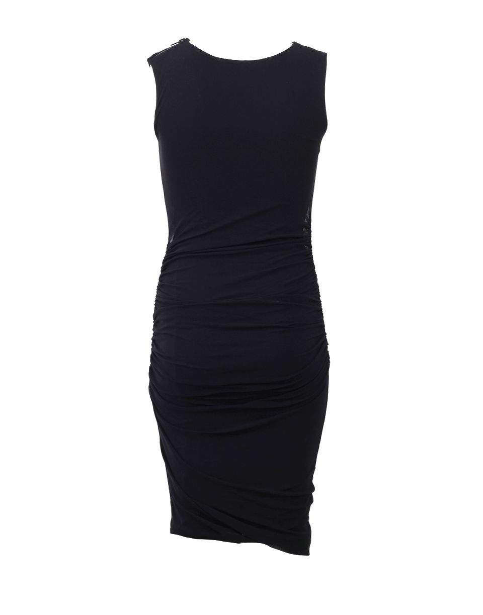 Solid Ruched Dress CLOTHINGDRESSCASUAL FUZZI   