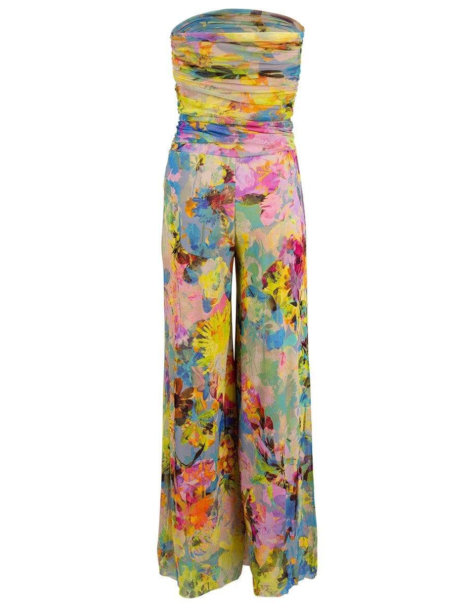 Multi-Color Strapless Printed Jumpsuit CLOTHINGMISC FUZZI   