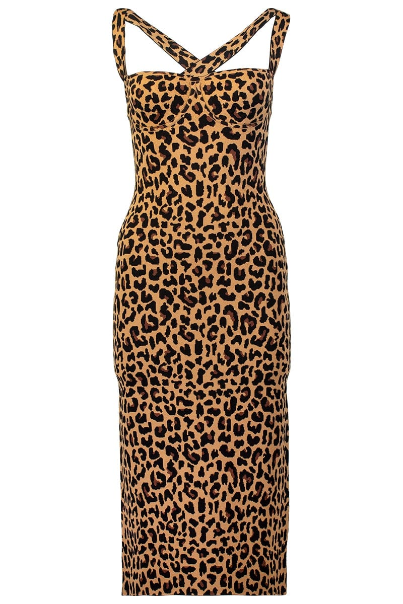 GALVAN LONDON-Diana Leopard Dress-