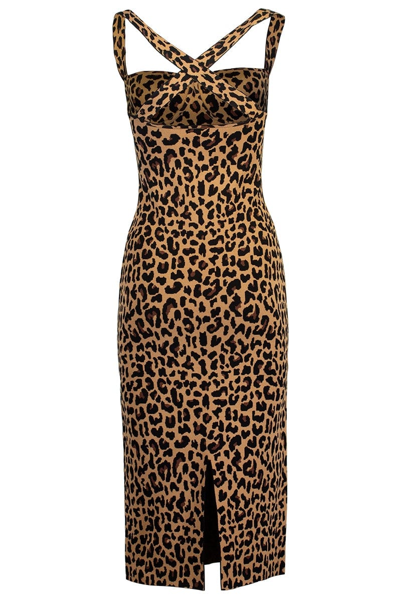 GALVAN LONDON-Diana Leopard Dress-
