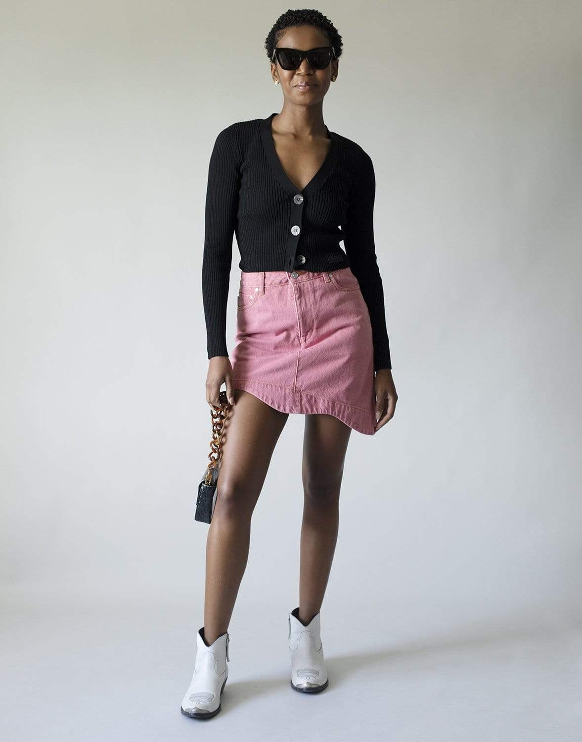 Pink Ruffle Mini Skirt Frilly High Waisted – Styledup.co.uk
