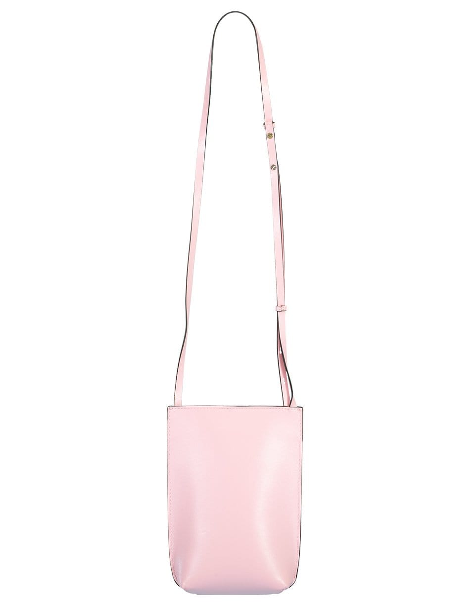 GANNI-Recycled Leather Pink Crossbody Mini Bag-PINK