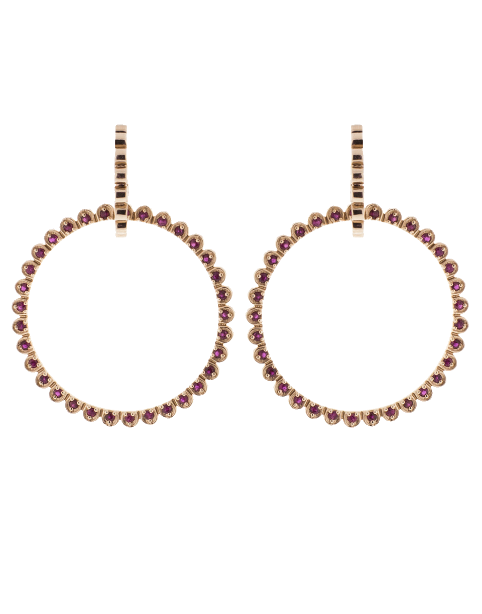 GEMFIELDS X MUSE-Ruby 4 Hoop Earrings-ROSE GOLD