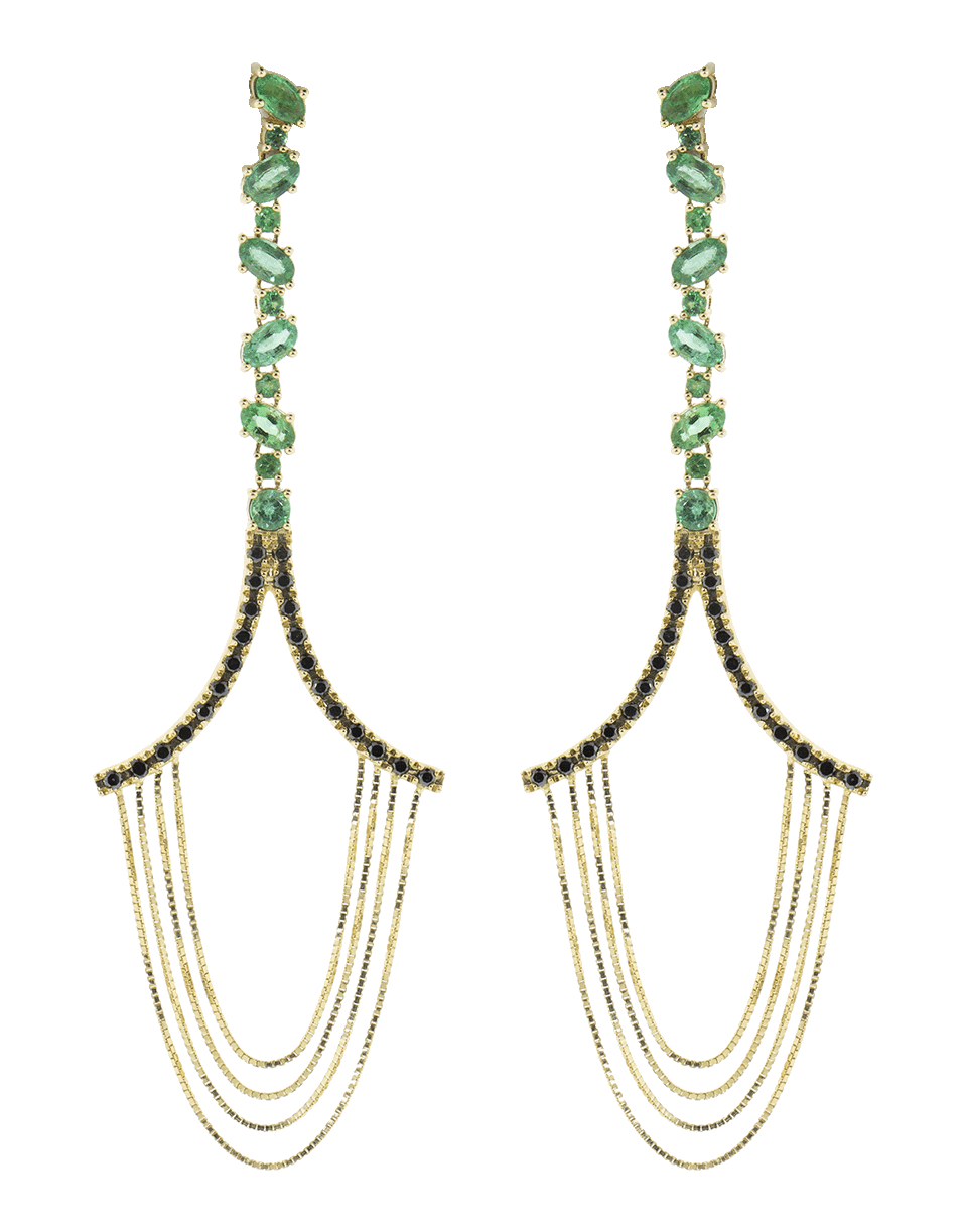 GEMFIELDS X MUSE-Chain Earrings-YELLOW GOLD