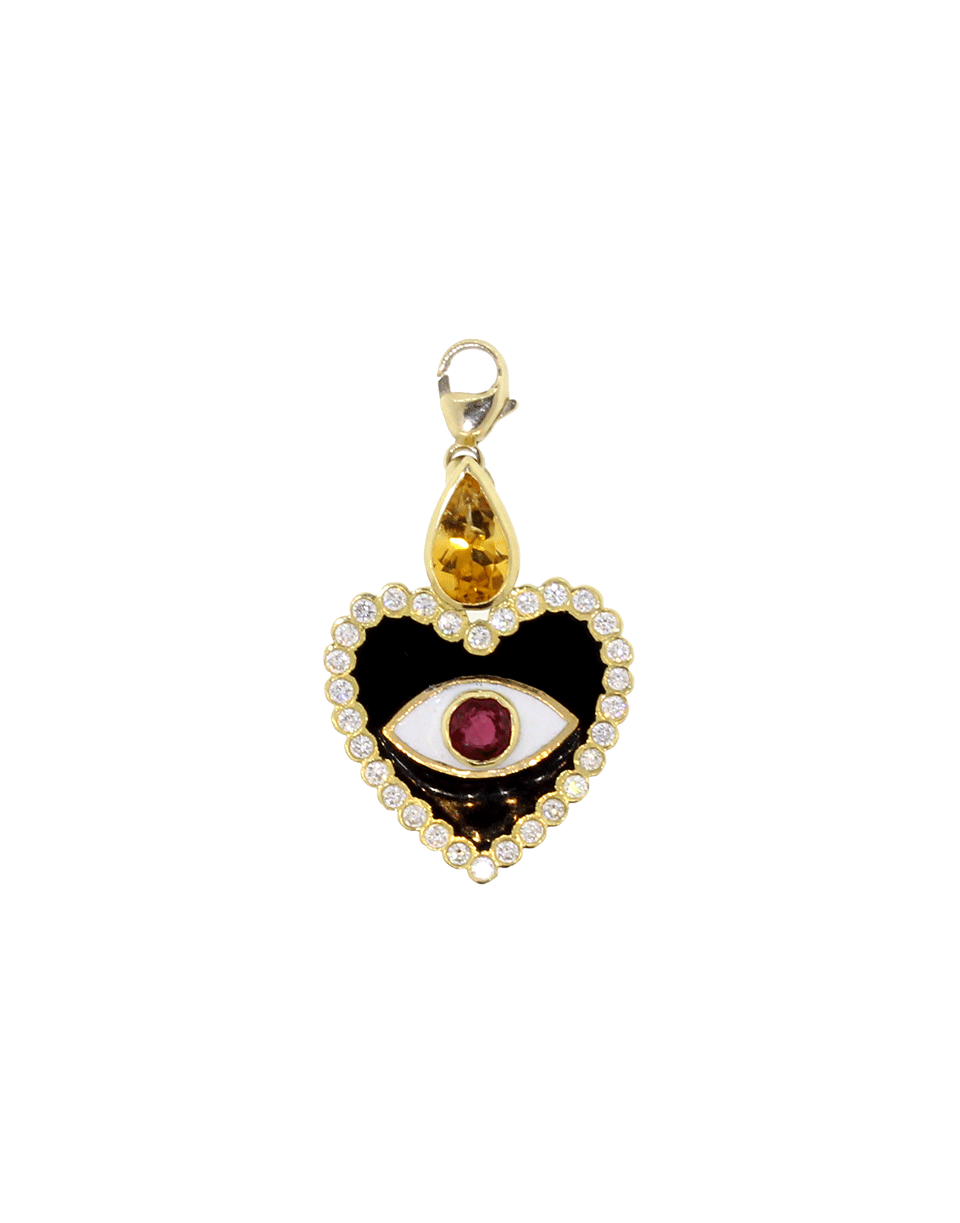 GEMFIELDS X MUSE-Holly Dyment Heart Charm-YELLOW GOLD