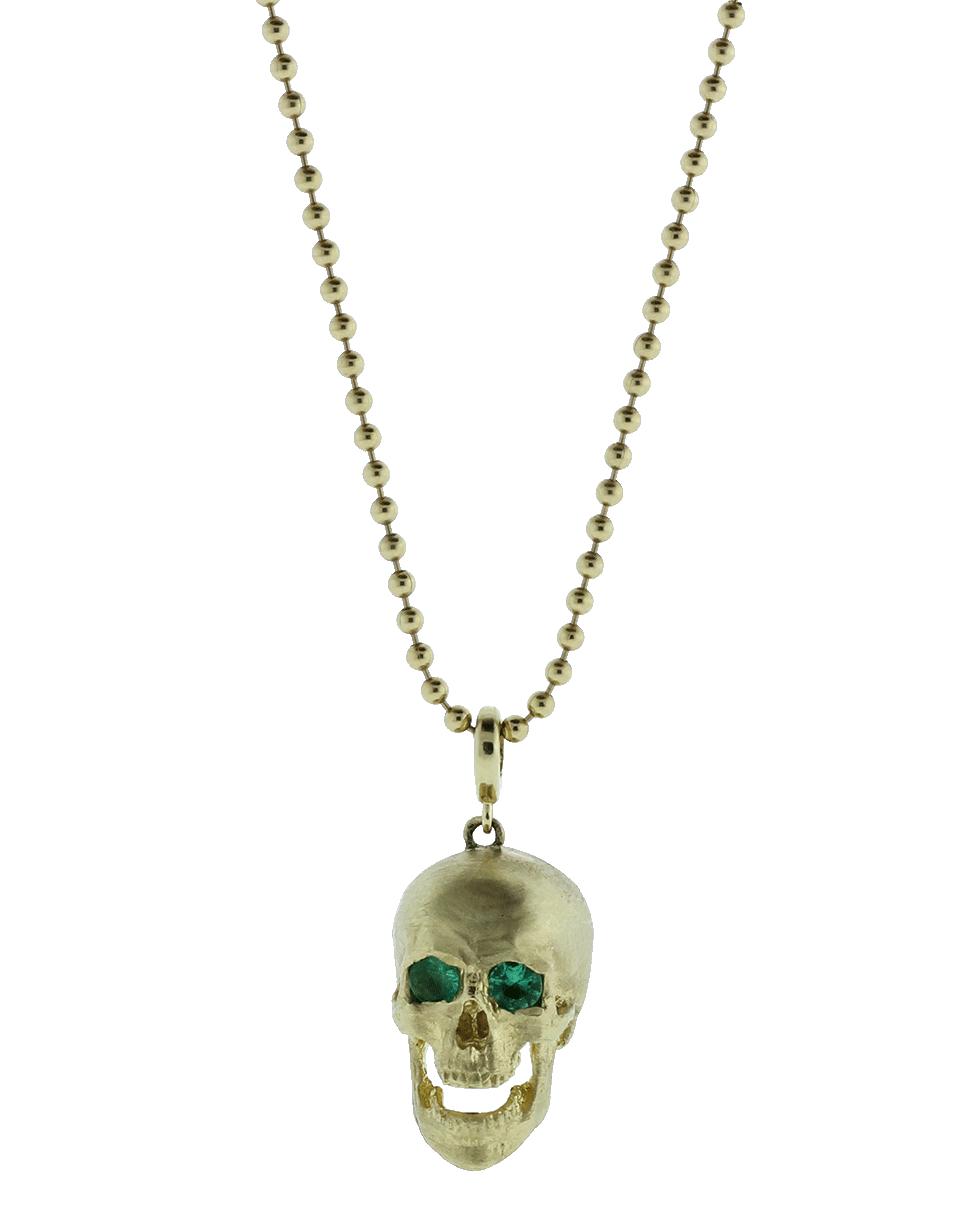 GEMFIELDS X MUSE-Large Skull Pendant-YELLOW GOLD