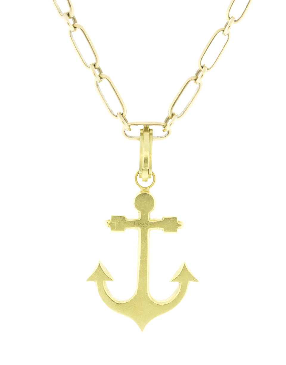 GEMFIELDS X MUSE-Ruby Anchor Pendant-YELLOW GOLD