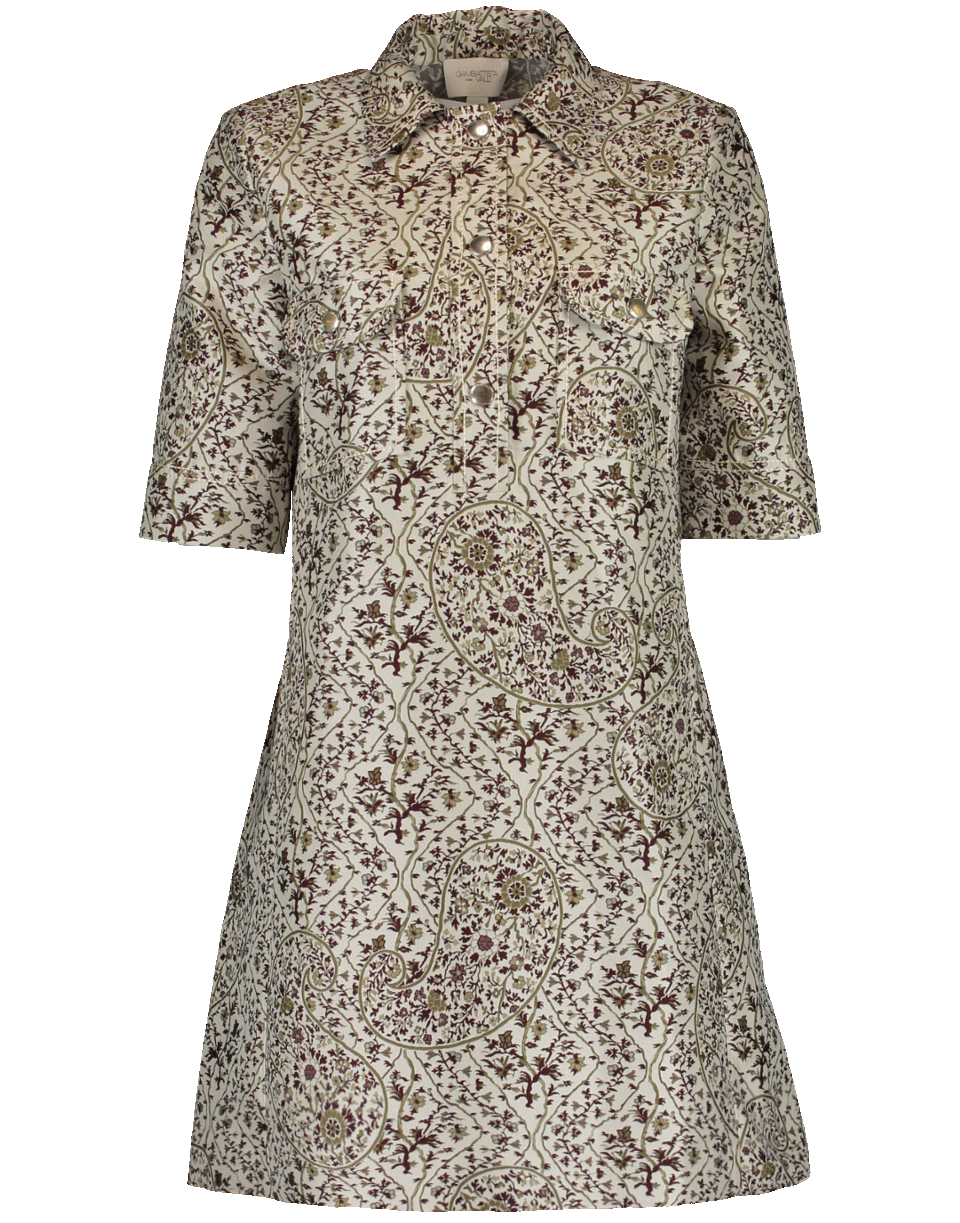 GIAMBATTISTA VALLI-Floral Jacquard Shirt Dress-
