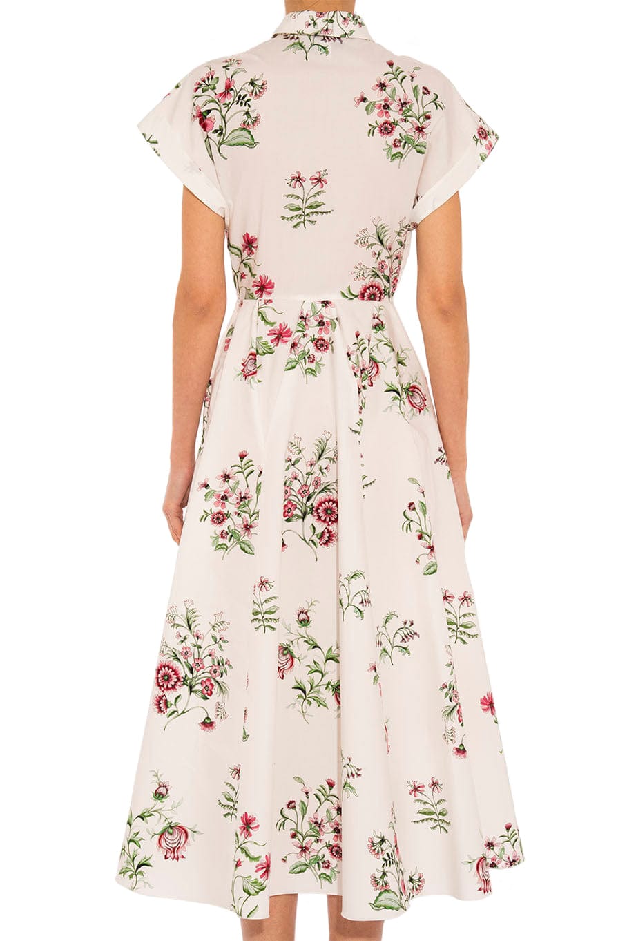 GIAMBATTISTA VALLI-Printed Floral Short Sleeve Dress-