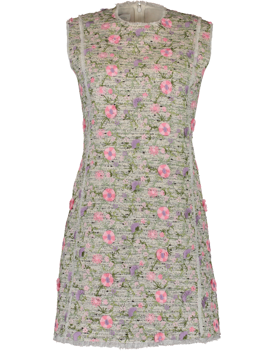 Tweed Floral Flocking Dress CLOTHINGDRESSCASUAL GIAMBATTISTA VALLI   