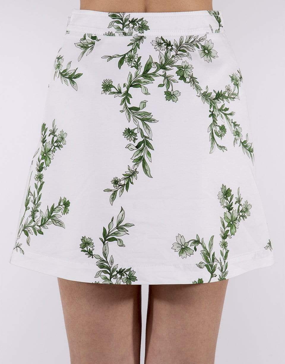 GIAMBATTISTA VALLI-Gabardine Jardins Print Above The Knee Skirt-