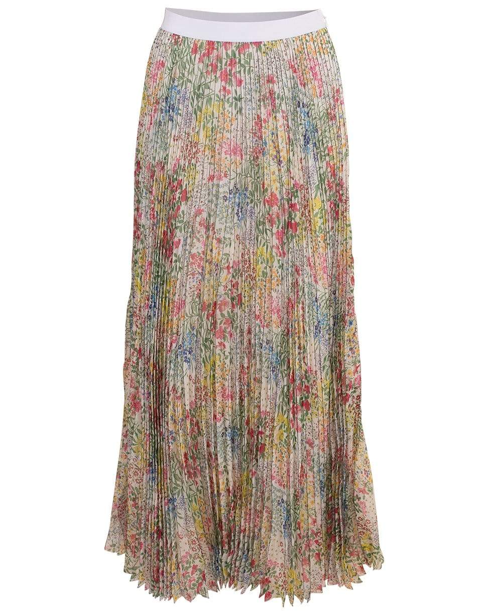 Plisse Floral Maxi Skirt CLOTHINGSKIRTMISC GIAMBATTISTA VALLI   