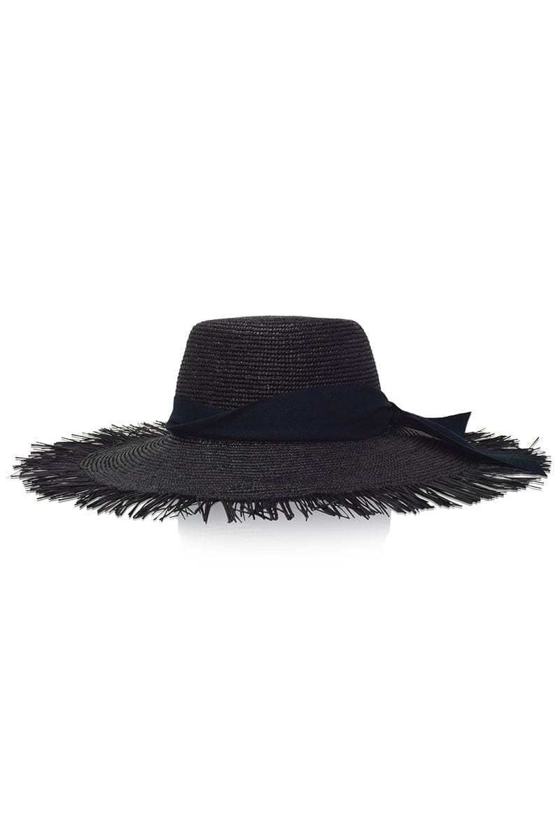 GIGI BURRIS MILLINERY-Astrid Panama Straw Hat - Black-