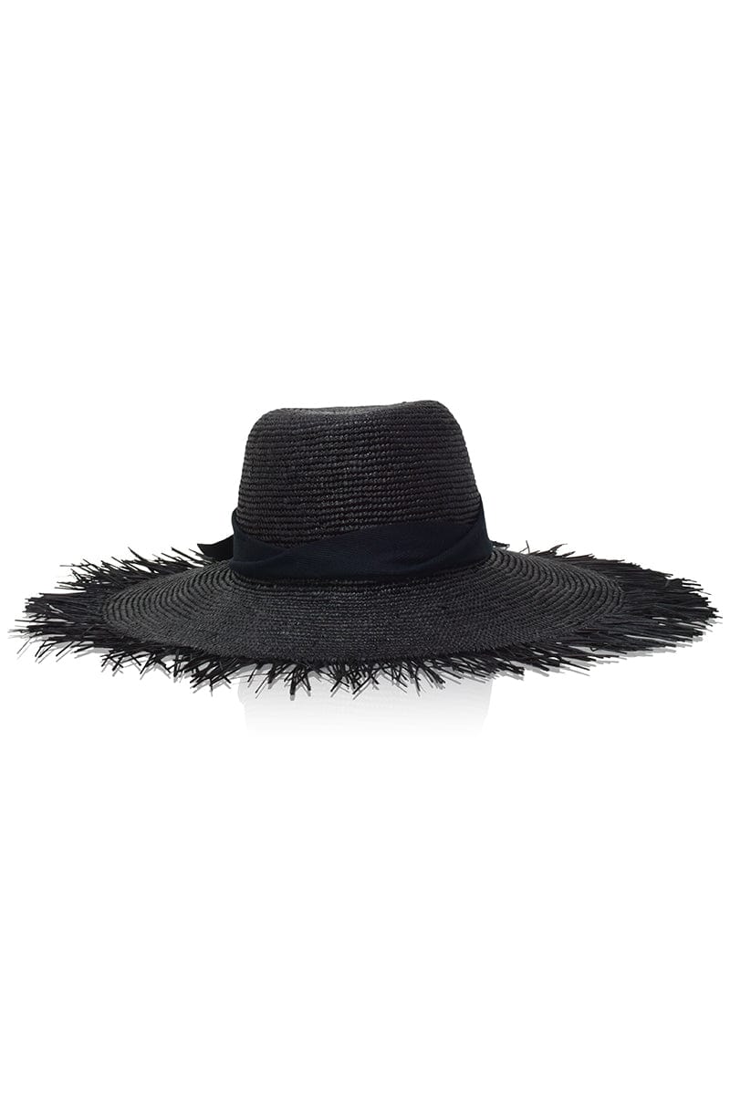 GIGI BURRIS MILLINERY-Astrid Panama Straw Hat - Black-