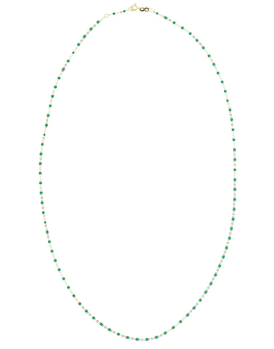 GIGI CLOZEAU-Emerald Bead Classic Gigi Sautoir Necklace-EMERALD