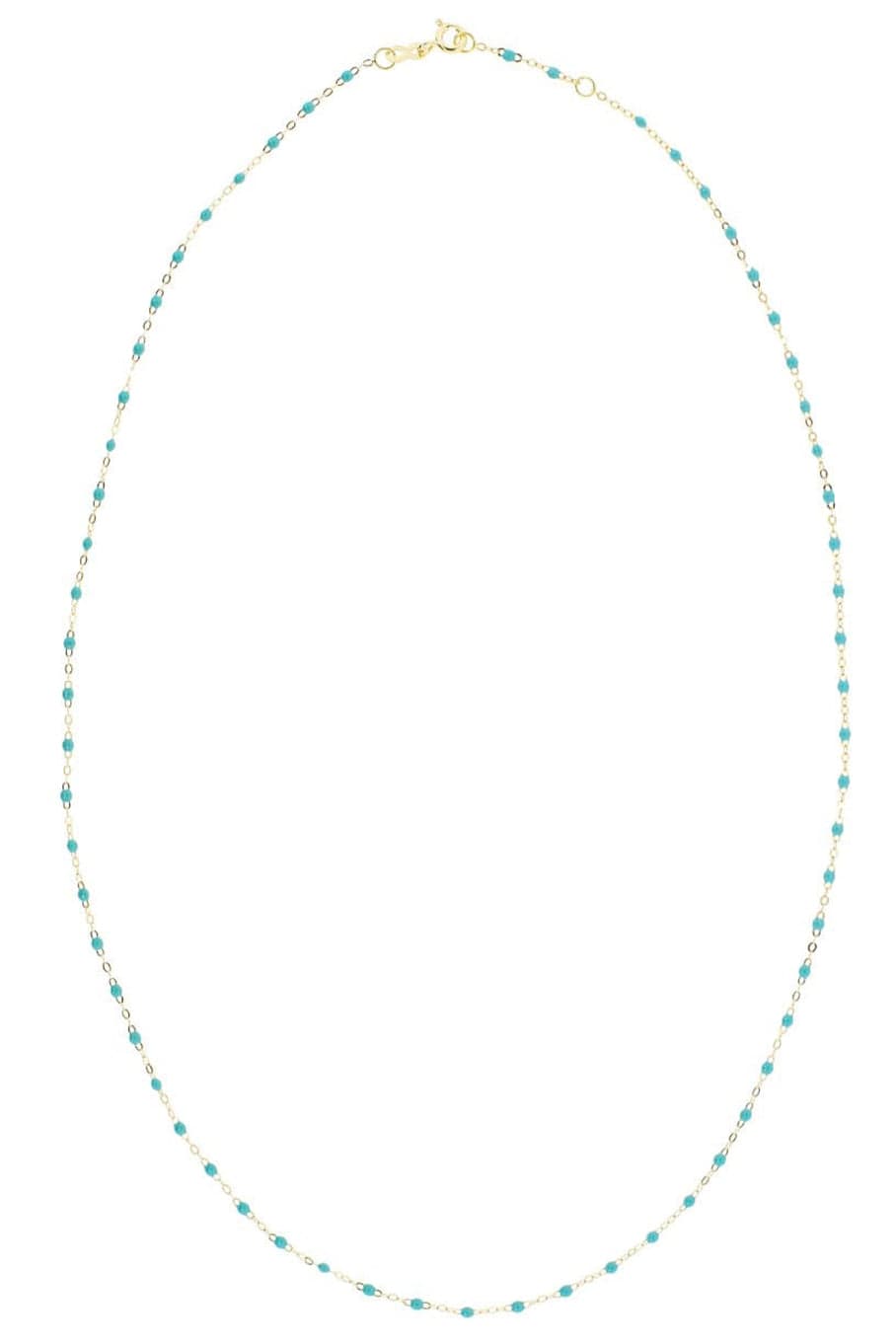 GIGI CLOZEAU-Turquoise Bead Classic Gigi Sautoir Necklace-YG/TURQ