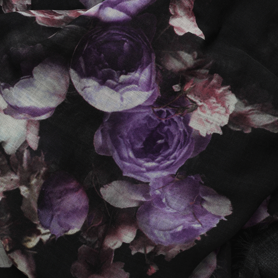GIVENCHY-Flower Bouquet Scarf-LILAC