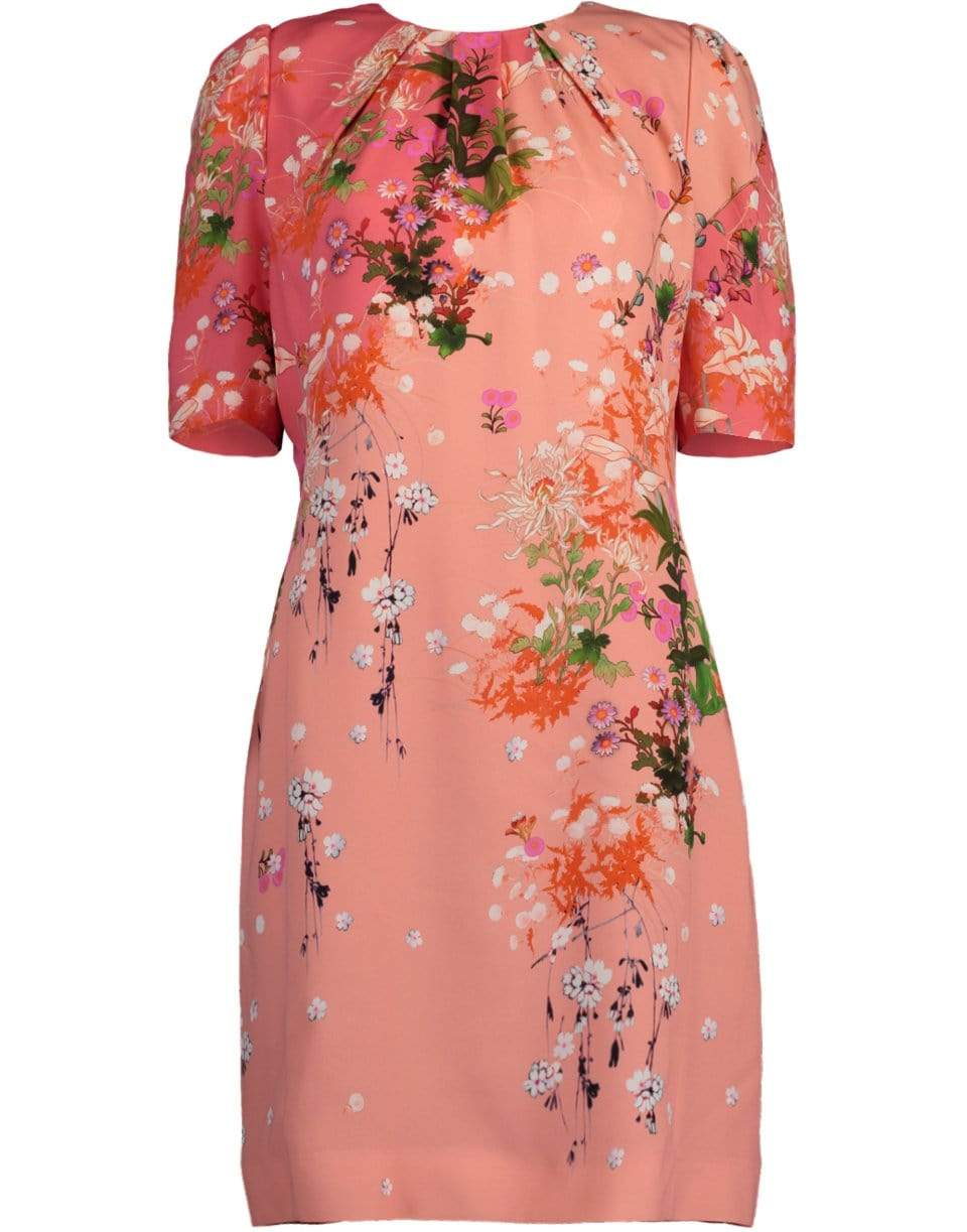 GIVENCHY-Sakura Print Dress-
